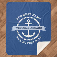 Anchor rope border boat name welcome aboard