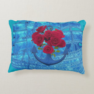 ANCHOR ROSE ACCENT PILLOW