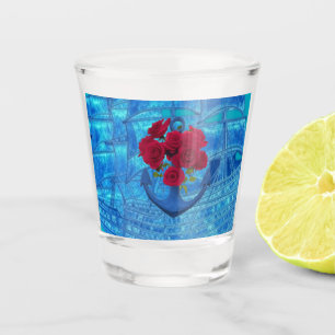 ANCHOR ROSE SHOT GLASS