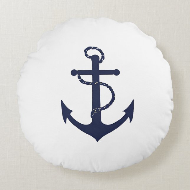Anchor Round Pillow (Front)