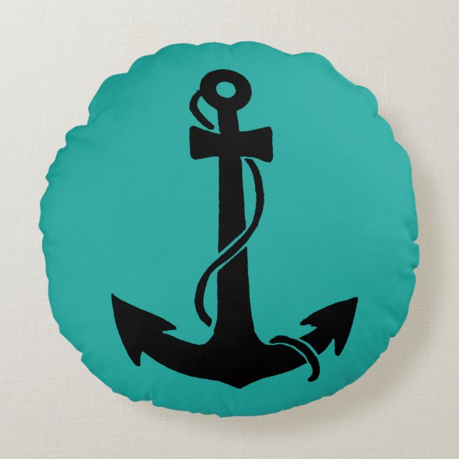 Anchor Round Pillow (Front)