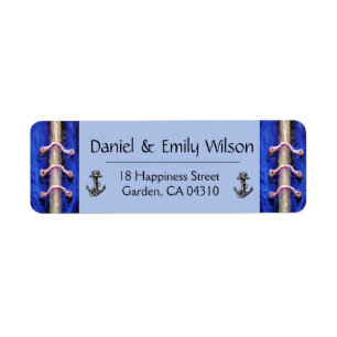 Anchor Royal Blue Abstract Design