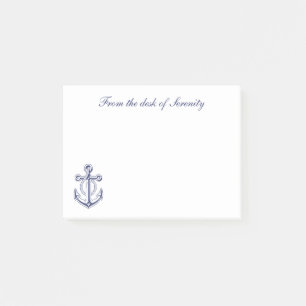 Anchor Sailor Nautical Ocean Boat Personalized Post-it Notes