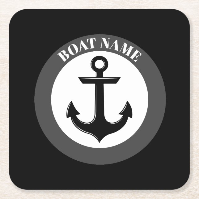Anchor Square Paper Coaster (Front)