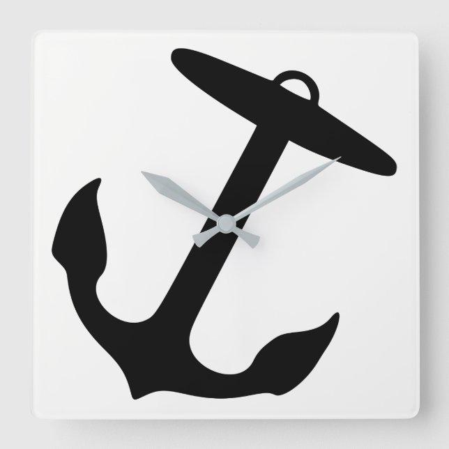 Anchor Square Wall Clock (Front)