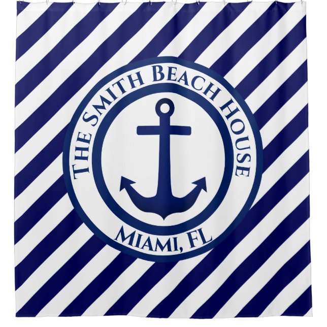 Anchor Stamp and Diagonal Stripes Custom (Front)