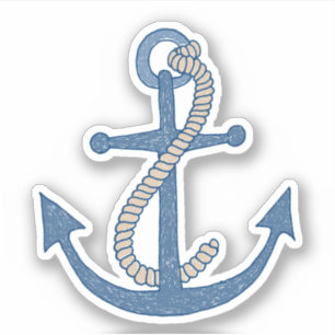 Anchor stickers - hand-drawn, scribbly style