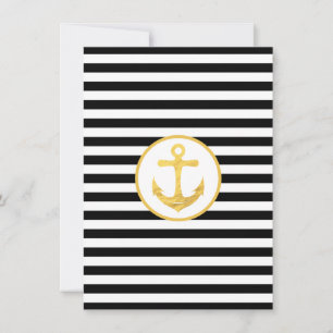 Anchor & Stripes Nautical Theme Greeting Cards