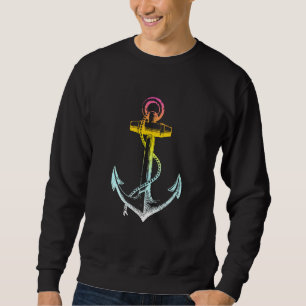 Anchor Symbol Cool Sailor And Ocean Statement Sweatshirt