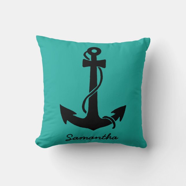 Anchor Throw Pillow (Front)