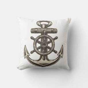 Anchor throw pillow