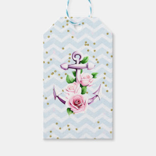 Anchor Watercolor Personalized Gift Tag