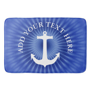 Anchor white + your backgrpund & ideas bath mat