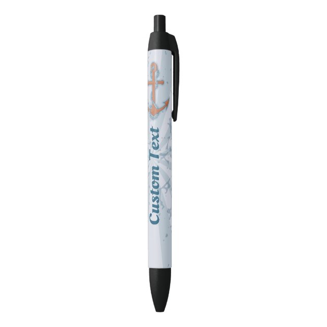 Anchor with Chain Blue Ink Pen (Bottom (Vertical))