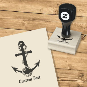 Anchor with Chain Rubber Stamp