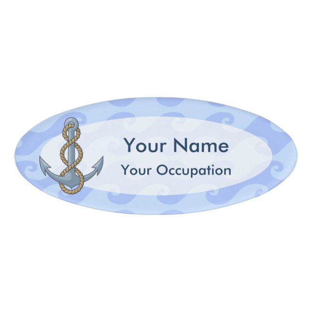 Anchor with Rope Name Tag (Front)