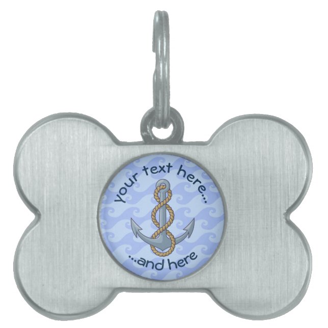 Anchor with Rope Pet ID Tag (Front)