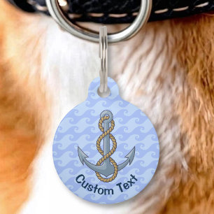 Anchor with Rope Pet Tag