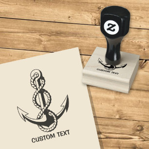 Anchor with Rope Rubber Stamp