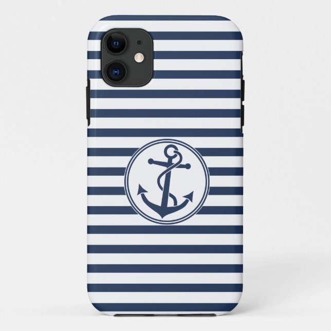 Anchor with Stripes Case-Mate iPhone Case (Back)