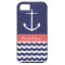 Anchor with Waves and Custom Name in Navy & Pink
