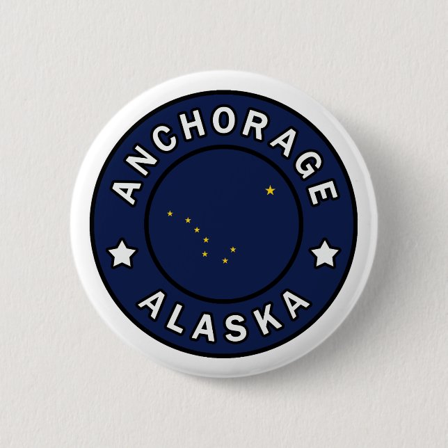 Anchorage Alaska 2 Inch Round Button (Front)