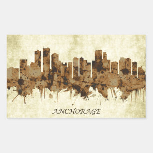 Anchorage Alaska Cityscape Sticker