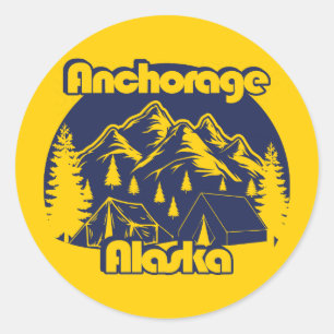 Anchorage Alaska Classic Round Sticker