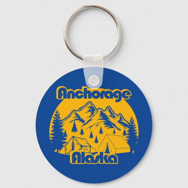 Anchorage Alaska Keychain (Front)