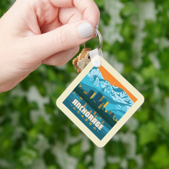 Anchorage, Alaska Keychain (Hand)