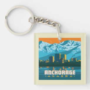Anchorage, Alaska Keychain