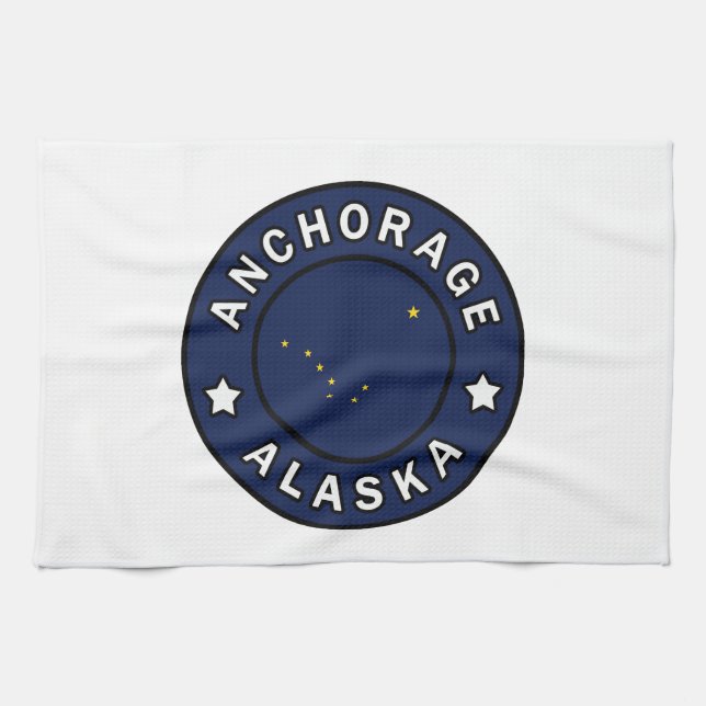 Anchorage Alaska Kitchen Towel (Horizontal)