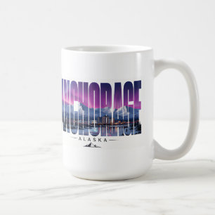 Anchorage Alaska Mountain Waterfront Travel Coffee Mug