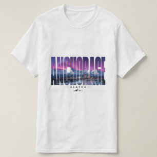 Anchorage Alaska Mountain Waterfront Travel T-Shirt