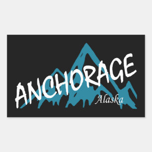 Anchorage Alaska Mountains Sticker