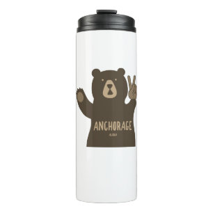 Anchorage Alaska Peace Bear Thermal Tumbler