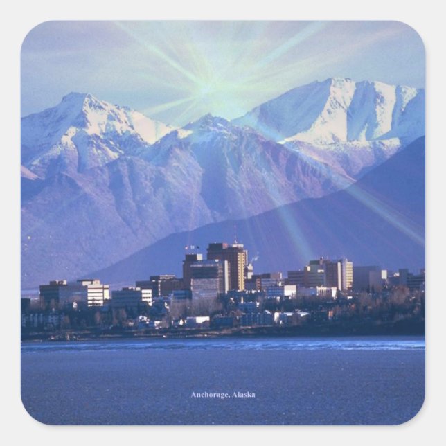 Anchorage, Alaska Square Sticker (Front)