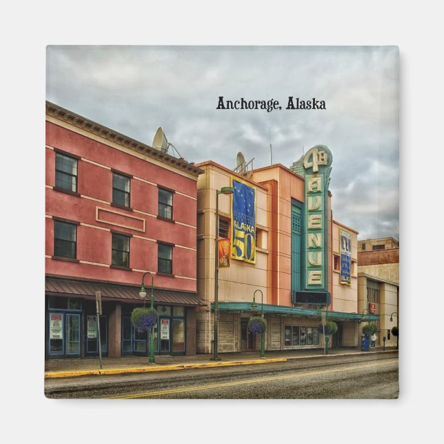 Anchorage Cityscape Magnet (Front)