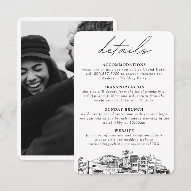 Anchorage Wedding Details Enclosure Card (Front/Back)