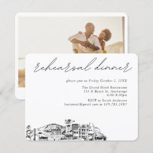 Anchorage Wedding Elegant Rehearsal Dinner Enclosure Card