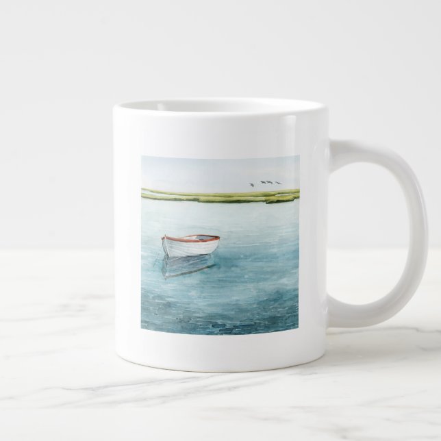 Anchored Bay I Large Coffee Mug (Right)