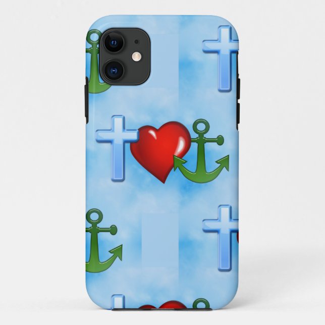 anchored by jesus Case-Mate iPhone case (Back)