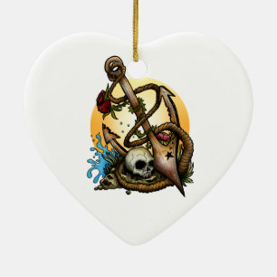 Anchored Ceramic Ornament