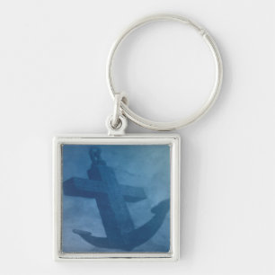 Anchored Cross Keychain