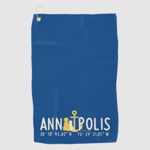 Anchored in Annapolis Dog Golf Towel