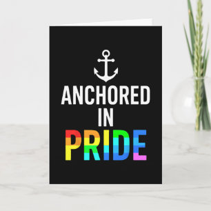 Anchored In Pride – Minimal Nautical Boating Saili Card