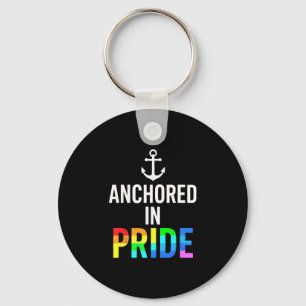 Anchored In Pride – Minimal Nautical Boating Saili Keychain