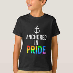 Anchored In Pride – Minimal Nautical Boating Saili T-Shirt
