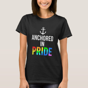 Anchored In Pride – Minimal Nautical Boating Saili T-Shirt
