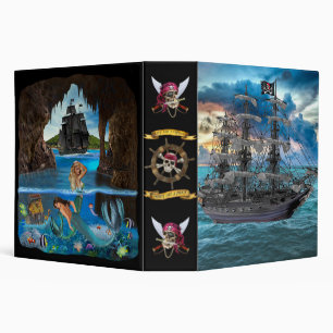 ANCHORED PIRATE SHIP AT SUNSET BINDER